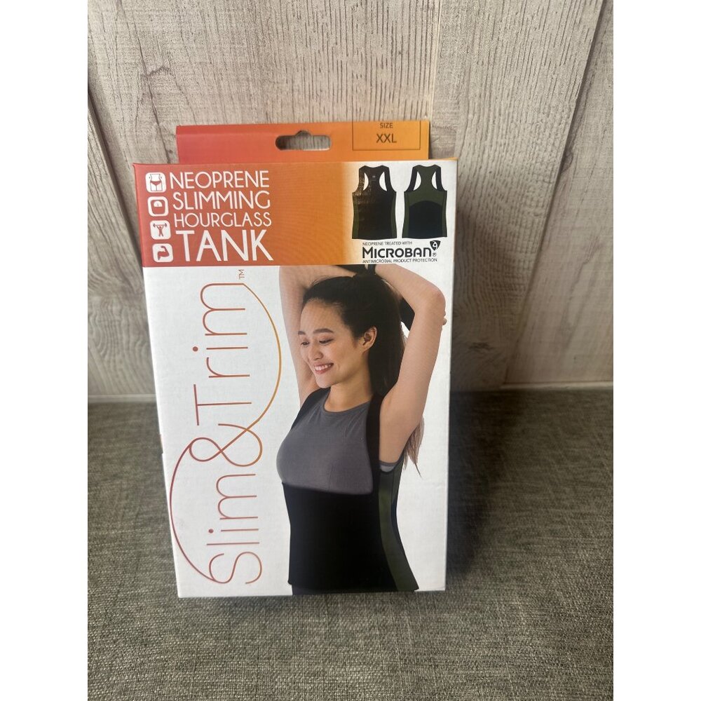 Neoprene Slimming Hourglass Tank XXL Microban Technology Back Support Exercise